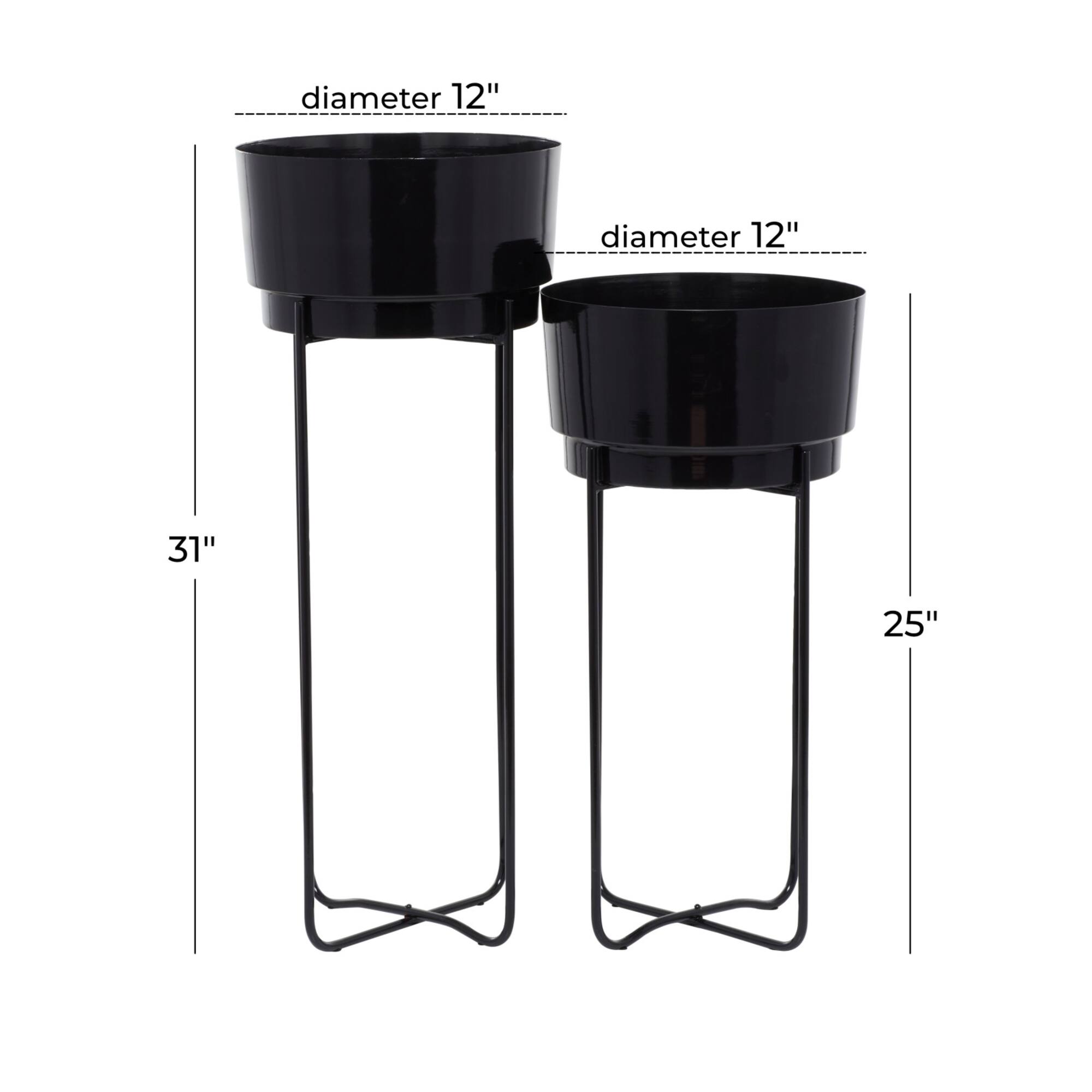 CosmoLiving by Cosmopolitan Contemporary Planter Stand Set
